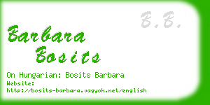 barbara bosits business card